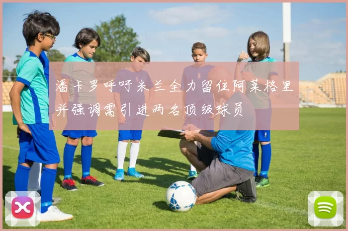 潘卡罗呼吁米兰全力留住阿莱格里并强调需引进两名顶级球员